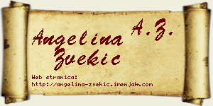 Angelina Zvekić vizit kartica